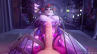 Widowmaker rides on your cock till cum explodes in her