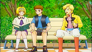 Hot cartoon babe gets her pussy licked while two people spy on them