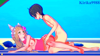 Intense 3D Hentai Sex – Maho, Karin, and Yuuki from Princess Connect! Re –Dive