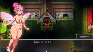 Cute Busty Anime Girl Exposes Wet Pussy After Falling in Bathtub