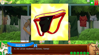 Russian VoiceOVER – Gay Anime Game Friends Camp – Part 3 Laundry Scene Yaoi Adventure