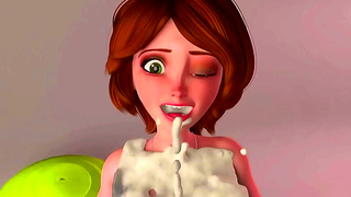 Sensual Mature Milf Teaches Naked Yoga & Gets Cum Covered in 3D Hentai Game