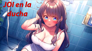Spanish Joi Shower Fantasy – She Cleans Your Cock With Seductive Voice Play