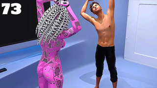 Sexy Yoga Session With Busty AI Robot In Stranded Space Adventure