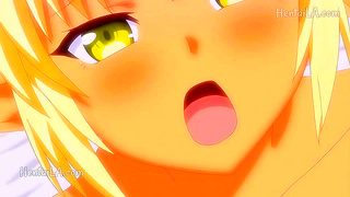 Cute Blonde Anime Girl Seduces On The Beach For Ecchi Fun