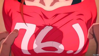 Shinji Grabs Power's Boobs in BDSM Chainsaw Man Hentai Scene