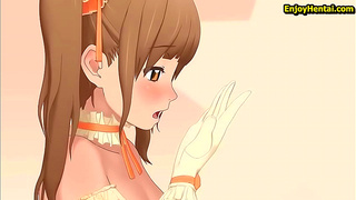 Cyber Hentai Girl Gives Intense Blowjob Before Hot Fucking Session