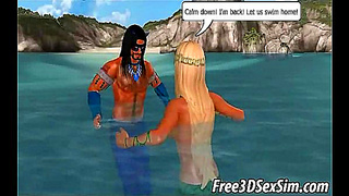 Blonde Mermaid Gets Fucked Hardcore On A Boat In Fantastical 3D Anime Scene