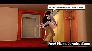 Tight Teen 3D Cartoon Babe Shows Her Beautiful Face In Hardcore Anime Action