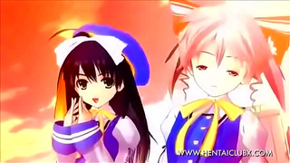 Naked Anime Chick Seduces Gamer for Ecchi Fun in Hot Gameplay Session