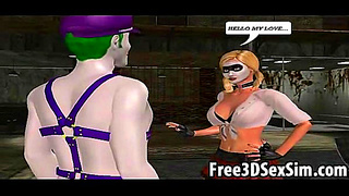 Sexy 3D Cartoon Babes Get Fucked By The Joker In Hardcore Anime Group Session