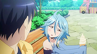 Serpent babe fights with bird lady and her anime titties pop out