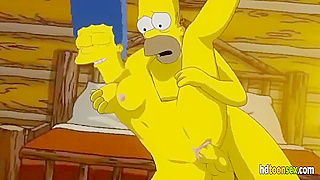 Cartoon XXX Scene with Homer Fucking Marge from The Simpsons Movie