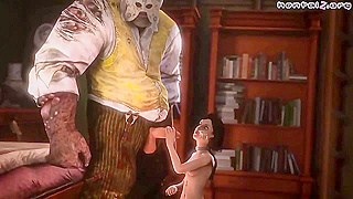 Bioshag - Bioshock Elizabeth gives a monster a blowjob, facial, and hardcore fuck