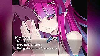 Demon succubus babe kissing and draining life - ASMR