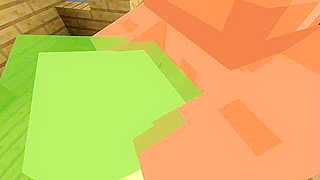 Minecraft slime girl giving a blowjob and getting fucked doggy style