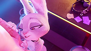 Judy Hoops from zootopia sucks big dick till facial