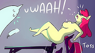 Hentai pony gets a dildo slammed in to her cunt
