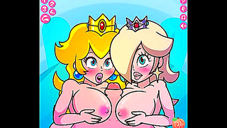 Big-Titted Princess Peach & Rosalina Tease With Titjobs In Sexy Hentai Scene