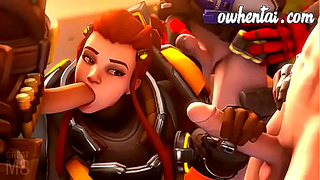 Hentai Anime Girls Engage in Group Sex Parody with Overwatch Characters