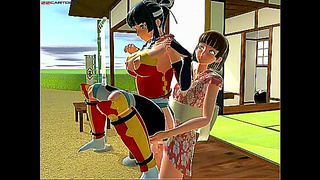 Sexy Skinny Latex Girl Gets Fucked By Futanari In Hot 3D Hentai Scene