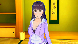 Hinata from Koikatu Gives Hot Blowjob & Toy Play for Creamy Orgasm