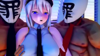 Big-Titted Azur Lane Anime Chick Sucks Big Dick For Explosive Blowjob Cumshot