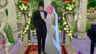 Naruto Hentai – Sakura's Wedding - Cheating Bride Tricks Husband for Hardcore Sex