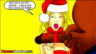 Seductive Teen Patricinha Gets Her Naughty Christmas Wish From Building Guard's Big Dick