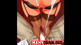 Teen Anime Babe Gets Hardcore Doggy Style Pussy Fucking With Anal&Cumshot Finale