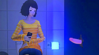 Persona 5 Anime Chick Sucks Dick & Gets Fucked for Stuck Creampie