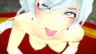 Weiss Schnee Trains Hard With Big Dick Geek In Uncensored 3D Hentai Classroom Action