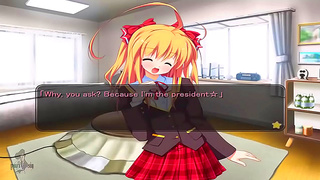 Blonde Anime GF Turns into Horny President for Alien Sex Games