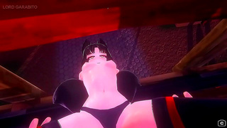 Sexy Teen Gamer Cosplays Hot Monster Girl Action On Island Anime