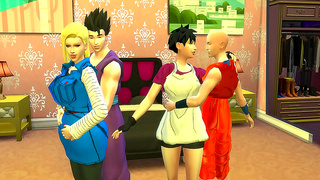 Unfaithful Videl & NRO 18 Swap Husbands for Hot Dragon Ball Hentai Anal Sex