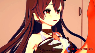 Amber from Genshin Impact Gets Fucked Hard for Mind-Blowing Hentai Orgasm
