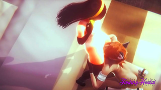 Violet from The Incredibles Gets Fucked & Cums Hard in 3D Hentai Anime Action