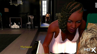 Posh Lady in Black Seduces With Anime Charm In Visual Novel Adventure
