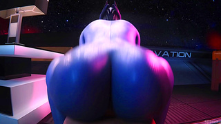 Liara's Big Booty Reverse-Cowgirl Ride In Spluckytama 3D Hentai Sex