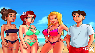 Hentai Cartoon Girl Shows Off Big Ass And Boobs In Summertime Saga Public Scene