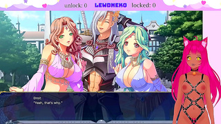 Lewd VTuber Neko Enjoys Big-Bosomed Anime Livestream Fantasies