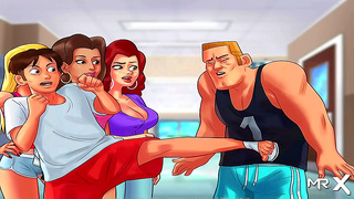 Hentai Visual Novel – Summertime Saga blowjob Adventure with Cartoon Cutie