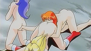 Lunatic Night 3 - Hentai lesbian warriors do battle in huge pussy licking orgy
