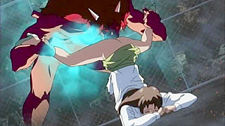 Oni Tensei 1 - Incubus with big cock fucks cop while teenie masturbates