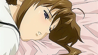 Lesbian schoolgirl gets ass fucked by busty anime teen with strapon