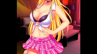 Hot Mercy Gets Hard Sex Standing Up in Anime Style Orgasm