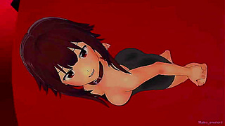 Hot magician Megumin wants to fuck after a shower (hentai) (adult version)