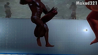 Mrs. Cockers: Pool Time [3D SKYRIM] [BBC]