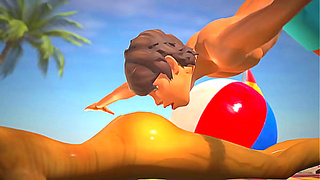 3DGSPOT - Oily Babe Gets Her Pussy Pounded At The Beach! 3D ANIMATION!