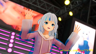 no VR mmd Gura dance 3d hololive